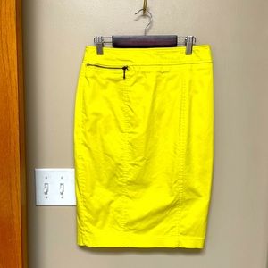 Highlighter Yellow Pencil Skirt
